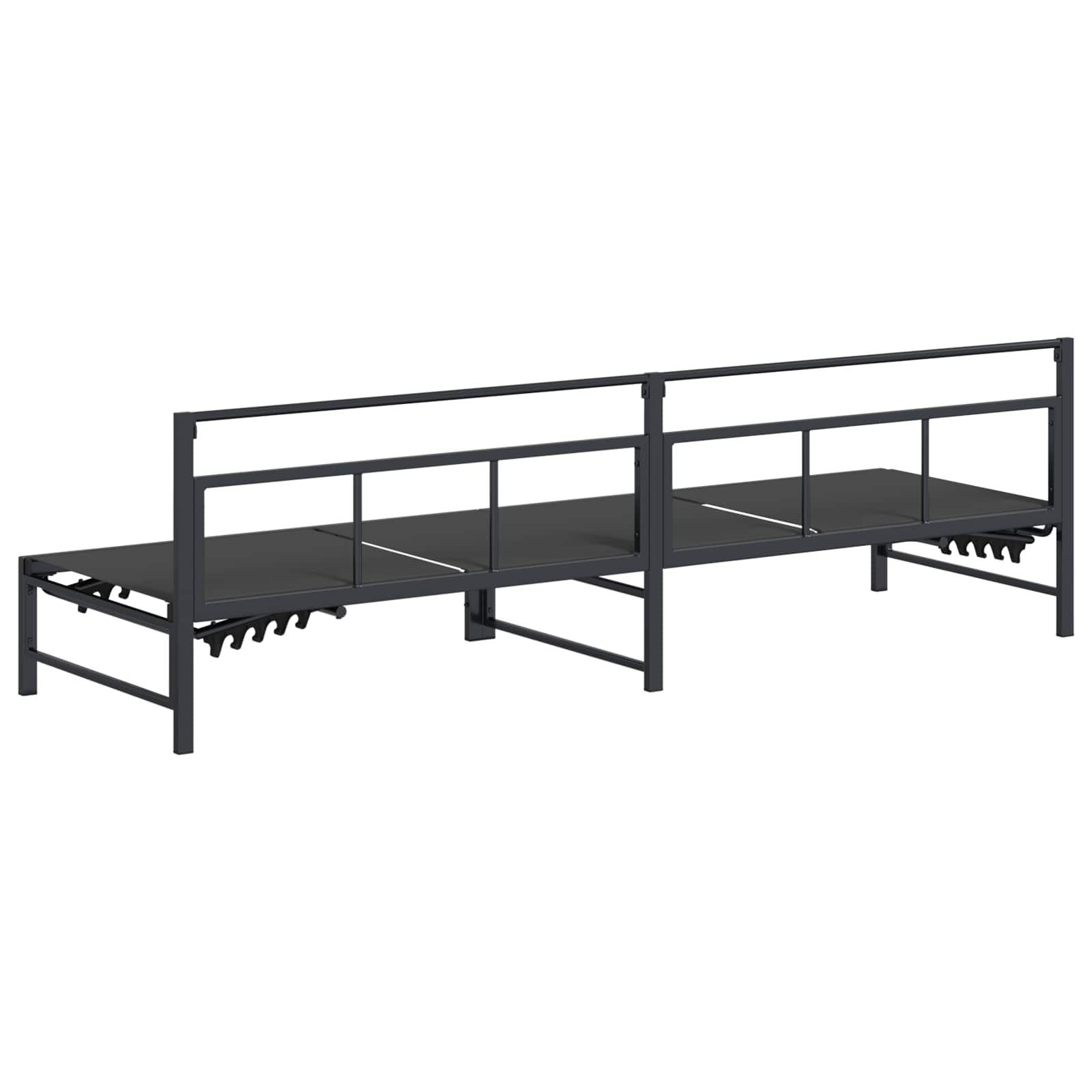 Ligstoel Zwart 200 x 62 x 59,5 cm Textileen