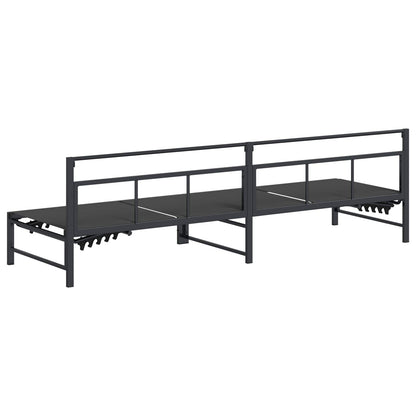 Ligstoel Zwart 200 x 62 x 59,5 cm Textileen