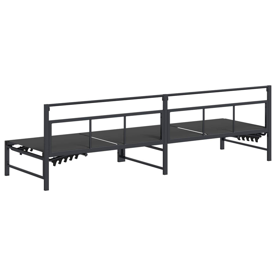 Ligstoel Zwart 200 x 62 x 59,5 cm Textileen