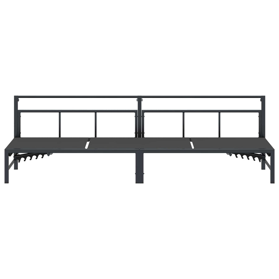 Ligstoel Zwart 200 x 62 x 59,5 cm Textileen