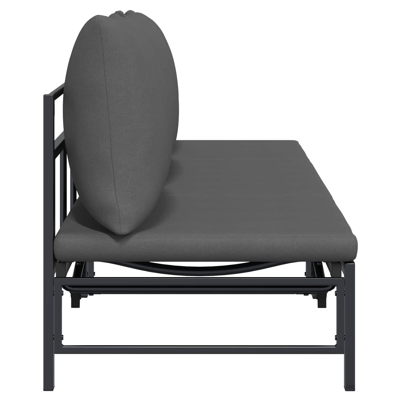3-Persoons Zonligbed Zwart 200 x 62 x 59 cm Textileen