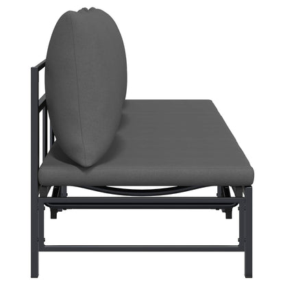 3-Persoons Zonligbed Zwart 200 x 62 x 59 cm Textileen