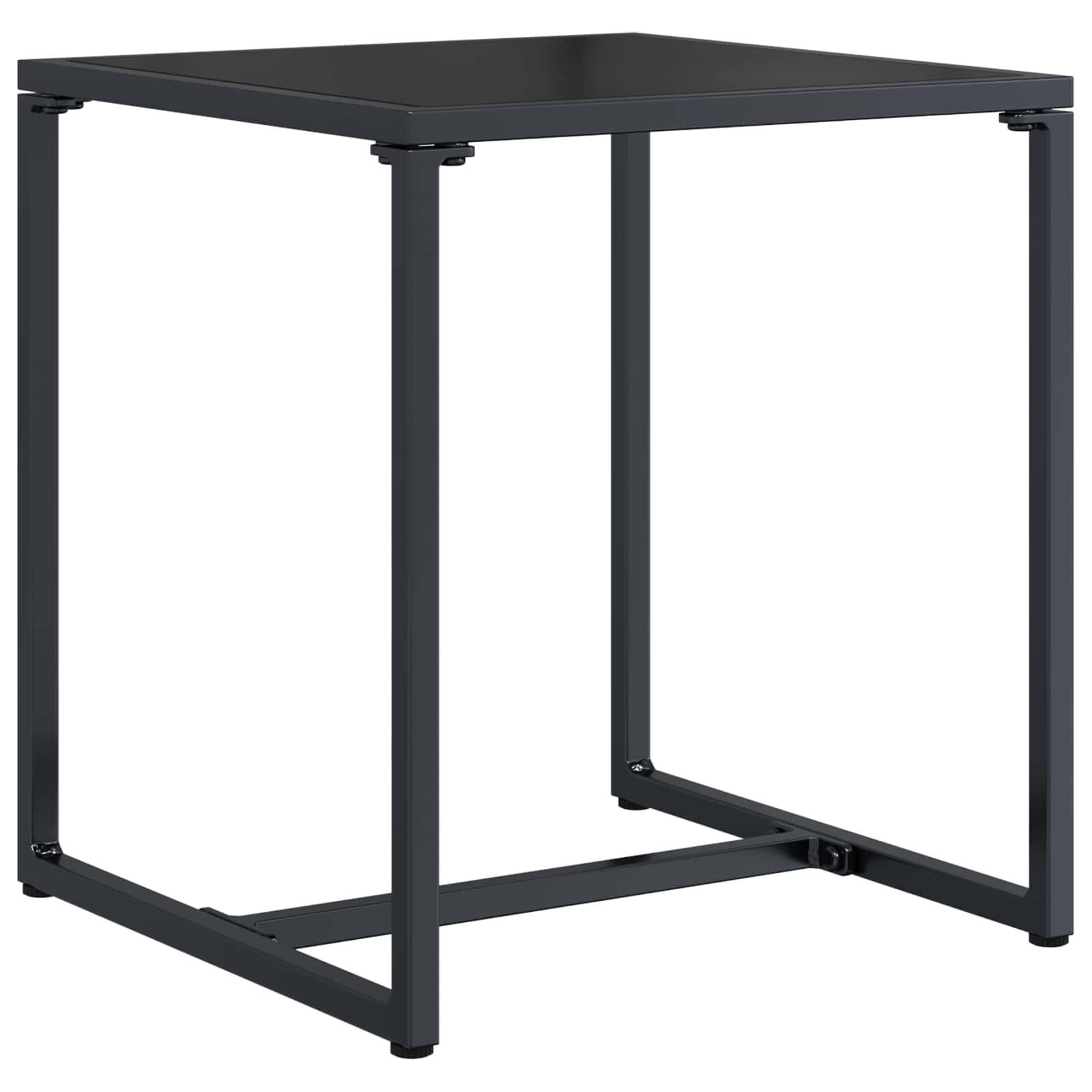 Tuinbankenset 3 pcs Zwart en Anthraciet Staal