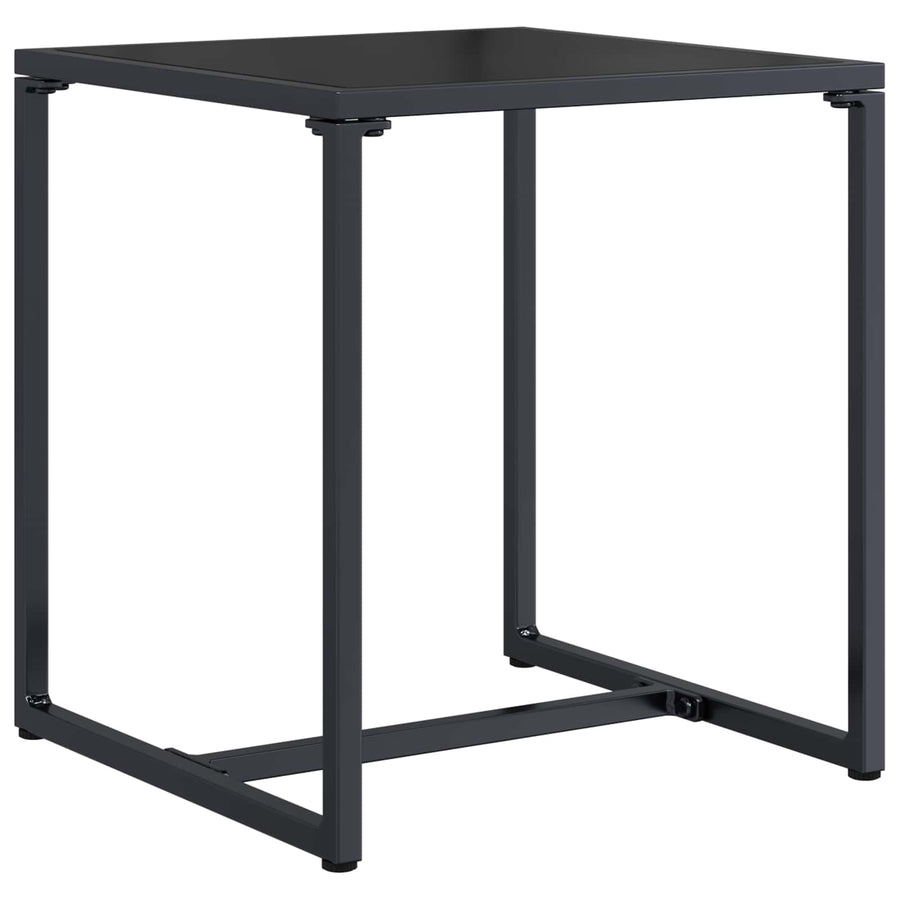 Tuinbankenset 3 pcs Zwart en Anthraciet Staal