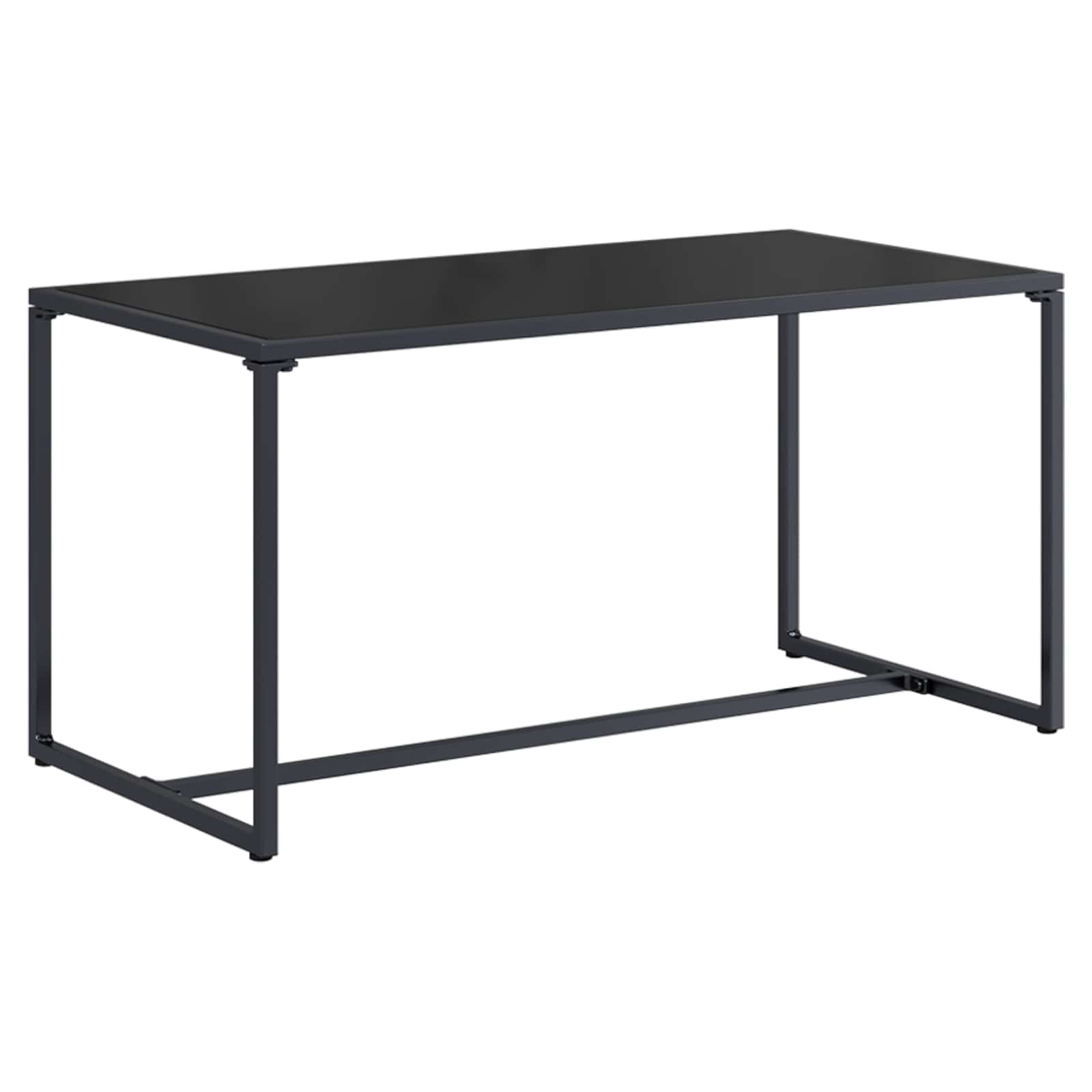 Tuinbankenset 3 pcs Zwart en Anthraciet Staal