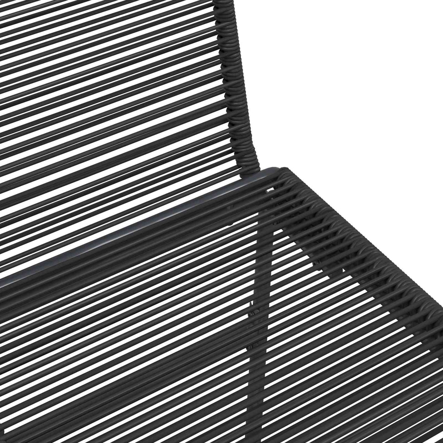 Tuinstoelen 2 pcs Zwart 48 x 55 x 89,5 cm Rattan