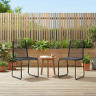 Garden chairs 2 pcs Black 48 x 55 x 89.5 cm Rattan