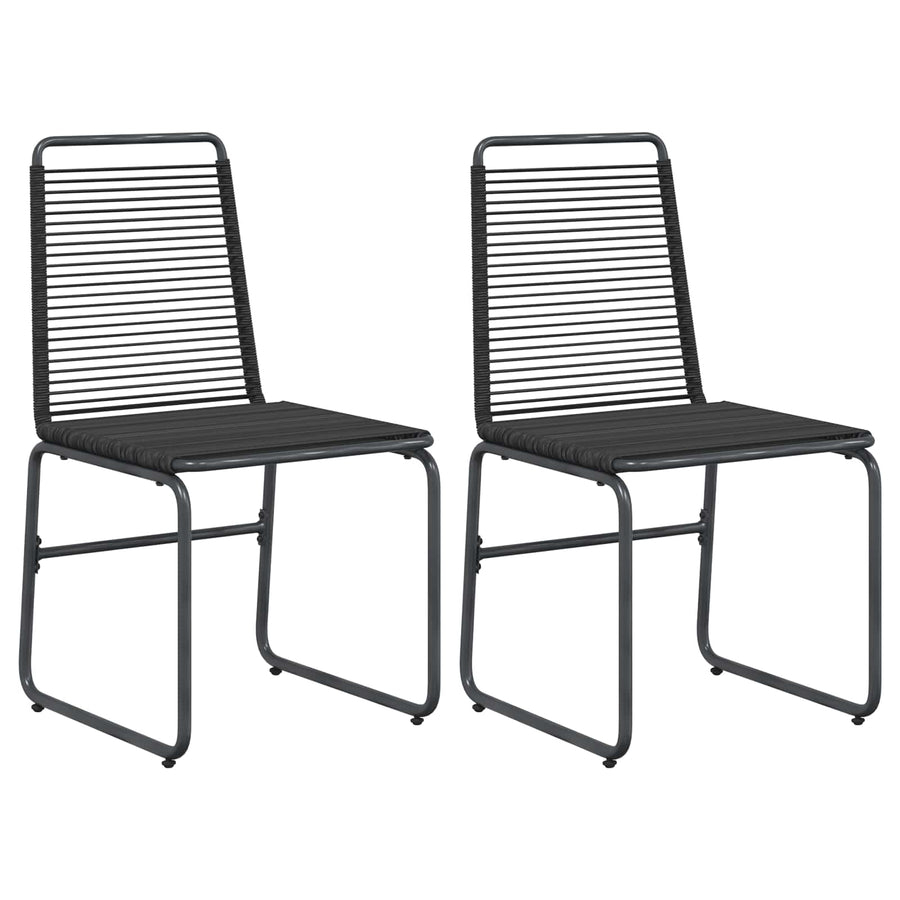 Tuinstoelen 2 pcs Zwart 48 x 55 x 89,5 cm Rattan