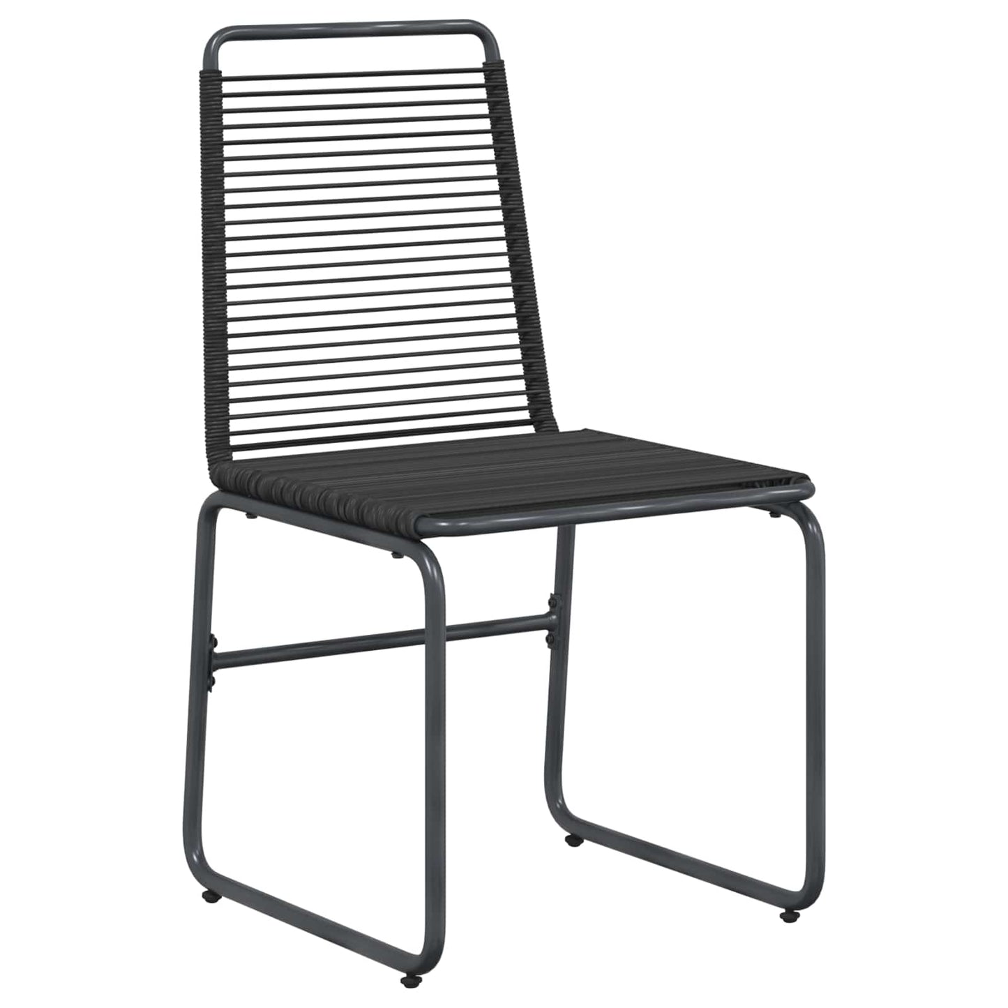 Tuinstoelen 2 pcs Zwart 48 x 55 x 89,5 cm Rattan