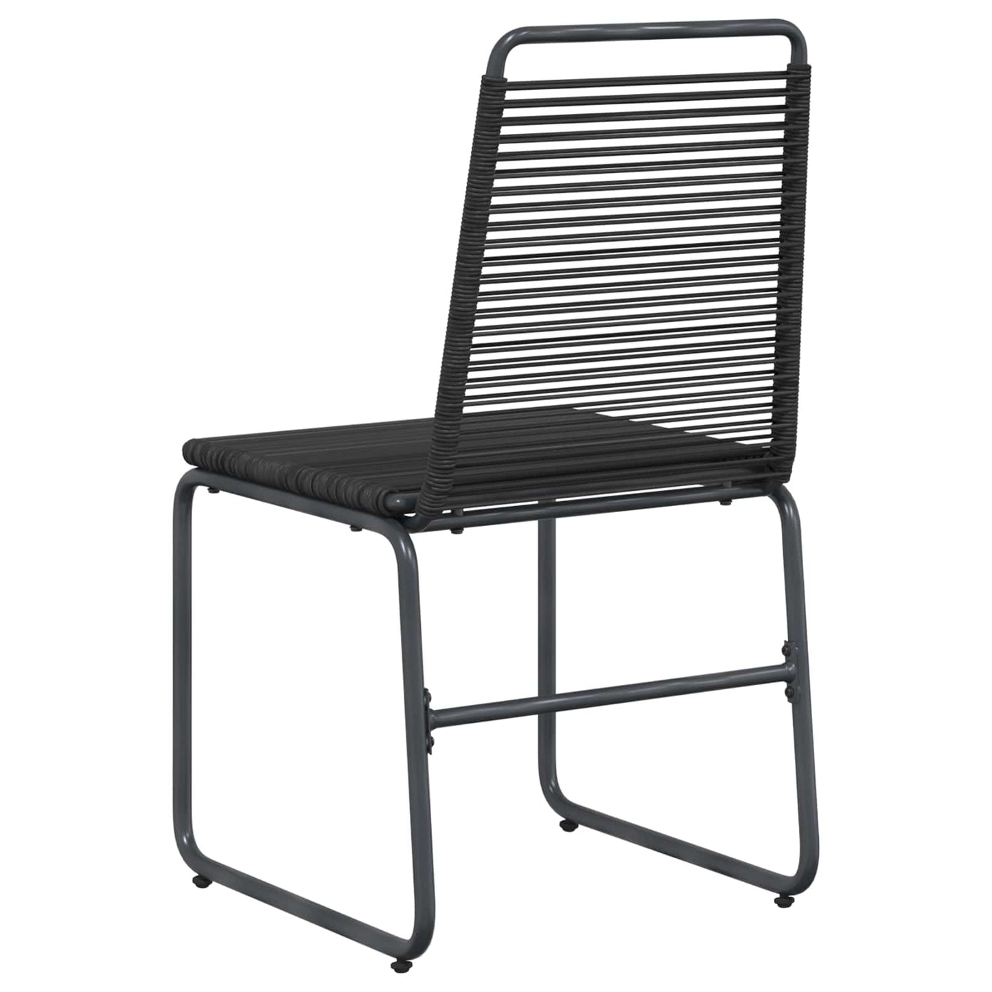 Tuinstoelen 2 pcs Zwart 48 x 55 x 89,5 cm Rattan