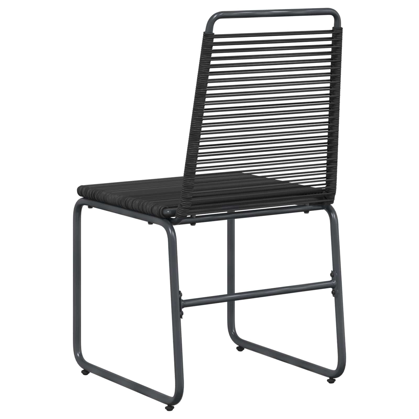 Tuinstoelen 2 pcs Zwart 48 x 55 x 89,5 cm Rattan