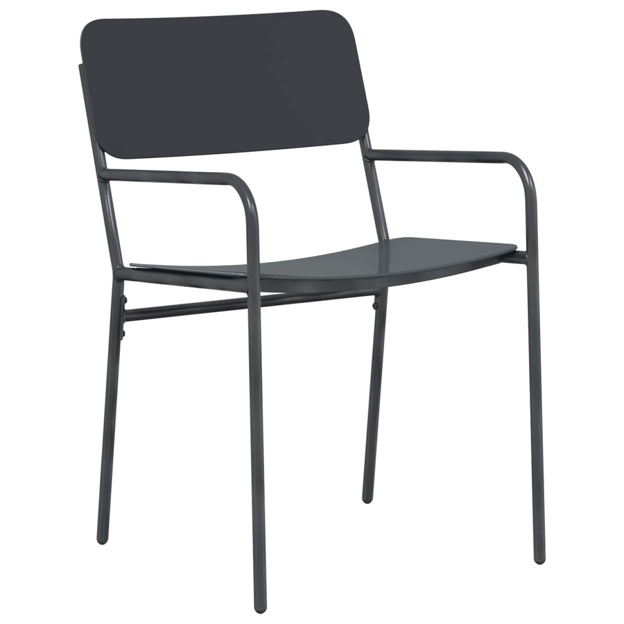 Tuinstoelen 2 pcs Antraciet 51 x 55 x 81 cm Staal
