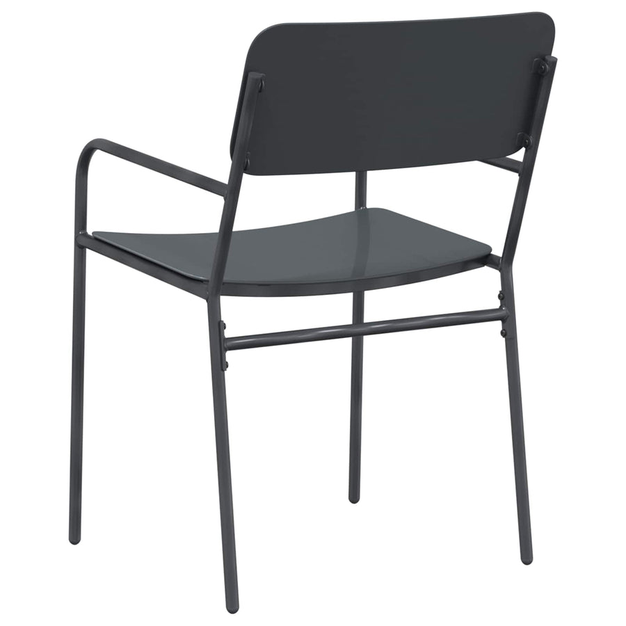 Tuinstoelen 2 pcs Antraciet 51 x 55 x 81 cm Staal