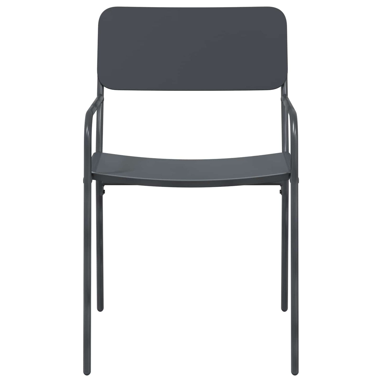 Tuinstoelen 2 pcs Antraciet 51 x 55 x 81 cm Staal