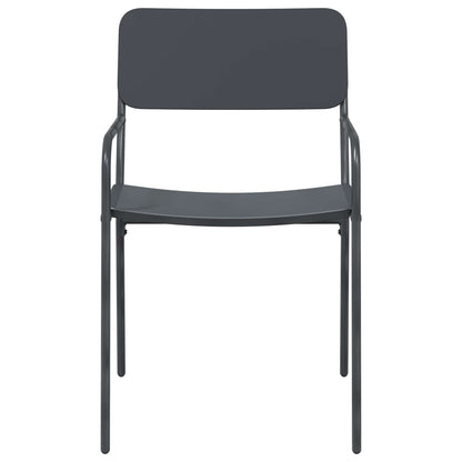 Tuinstoelen 2 pcs Antraciet 51 x 55 x 81 cm Staal