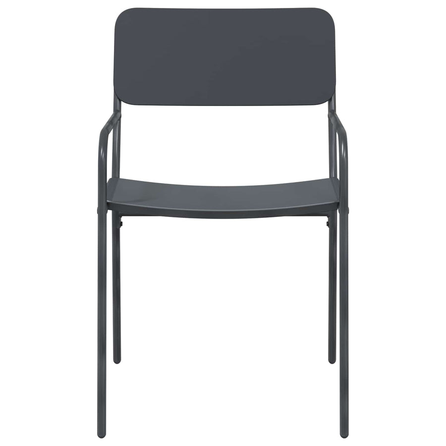 Tuinstoelen 2 pcs Antraciet 51 x 55 x 81 cm Staal