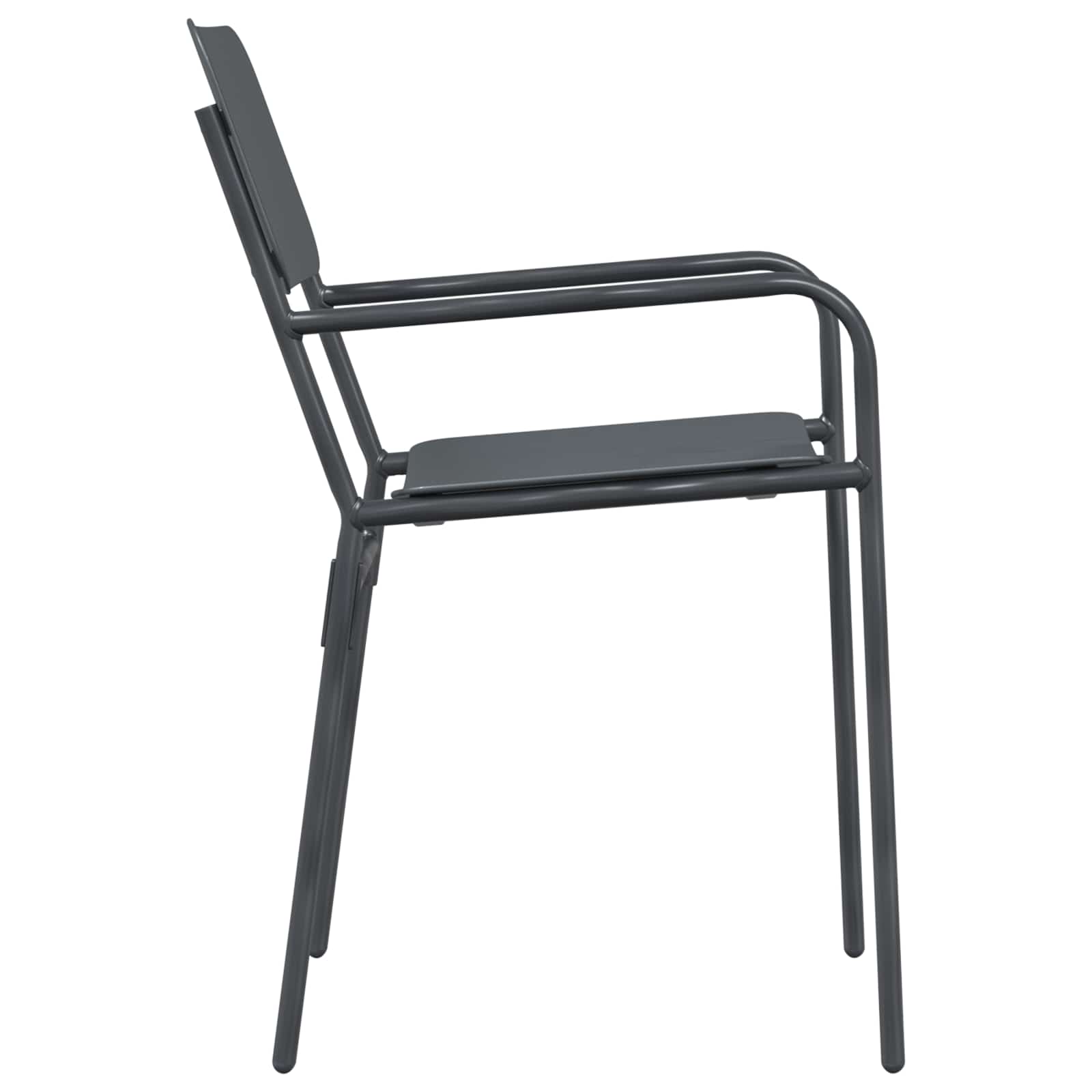 Tuinstoelen 2 pcs Antraciet 51 x 55 x 81 cm Staal
