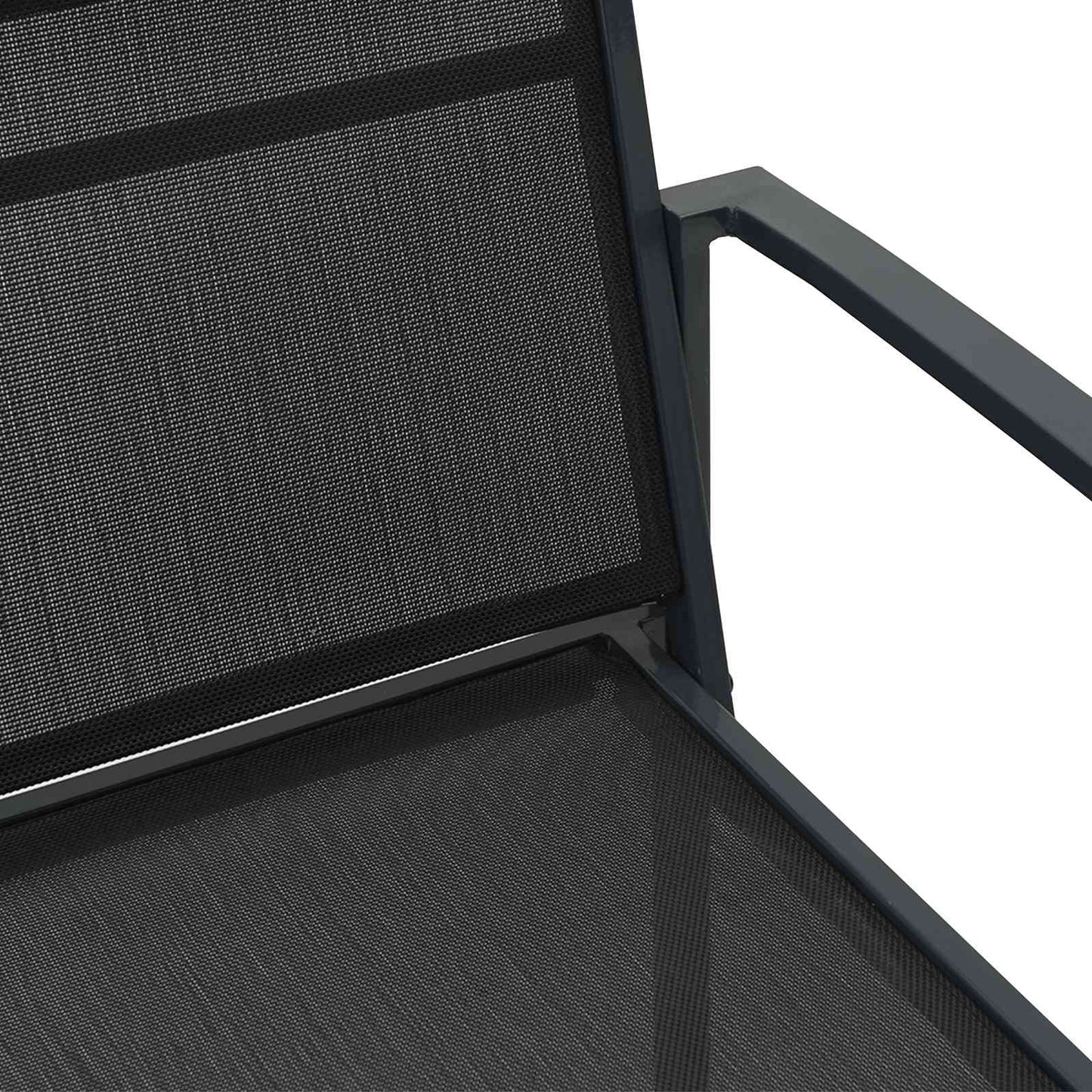 Tuinstoelen 2 pcs Zwart en Anthraciet 53,5 x 59 x 77 cm