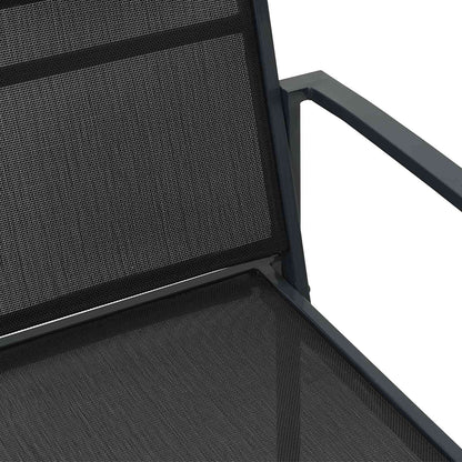 Tuinstoelen 2 pcs Zwart en Anthraciet 53,5 x 59 x 77 cm