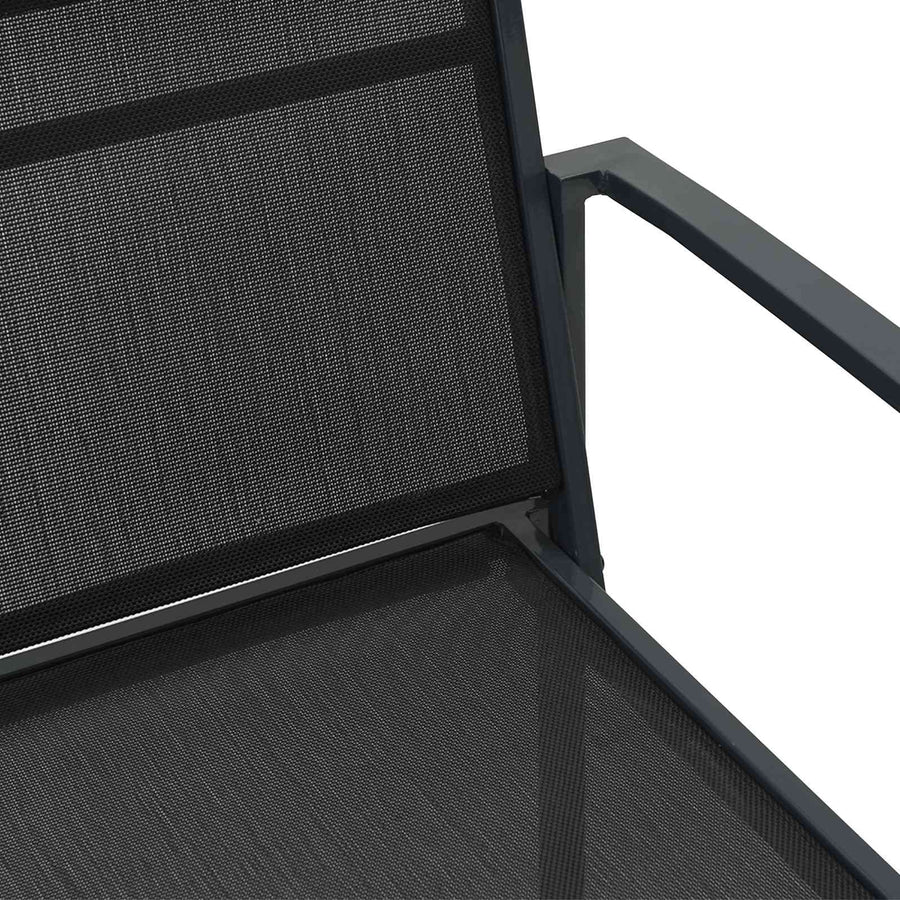 Tuinstoelen 2 pcs Zwart en Anthraciet 53,5 x 59 x 77 cm