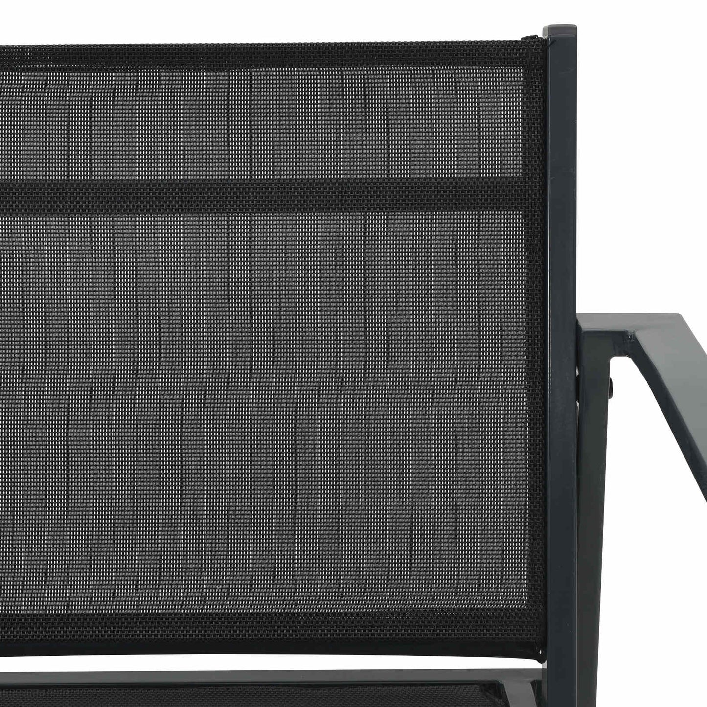 Tuinstoelen 2 pcs Zwart en Anthraciet 53,5 x 59 x 77 cm