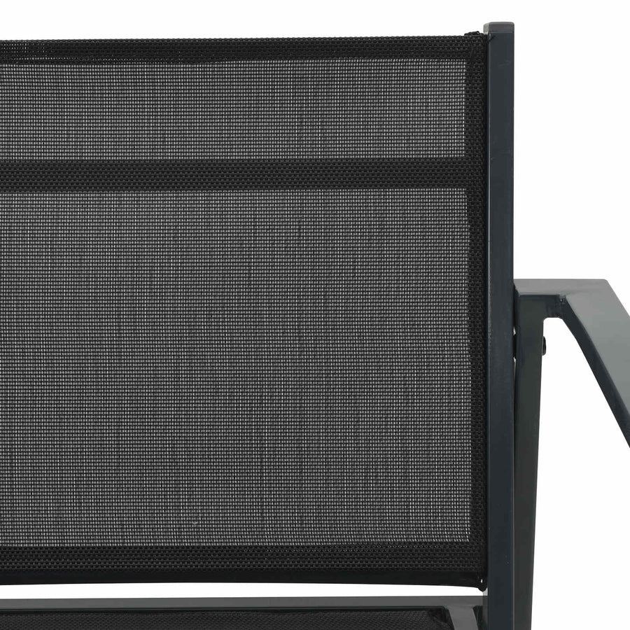 Tuinstoelen 2 pcs Zwart en Anthraciet 53,5 x 59 x 77 cm
