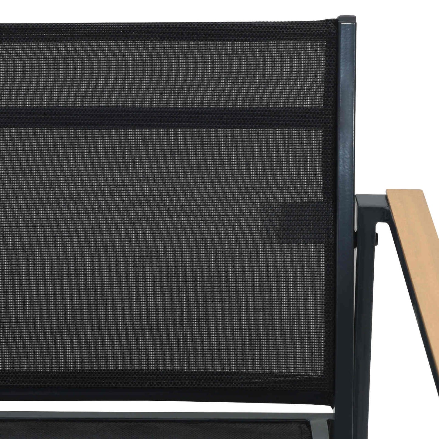 Tuinstoelen 2 pcs Zwart en Anthraciet 53,5 x 59 x 77 cm