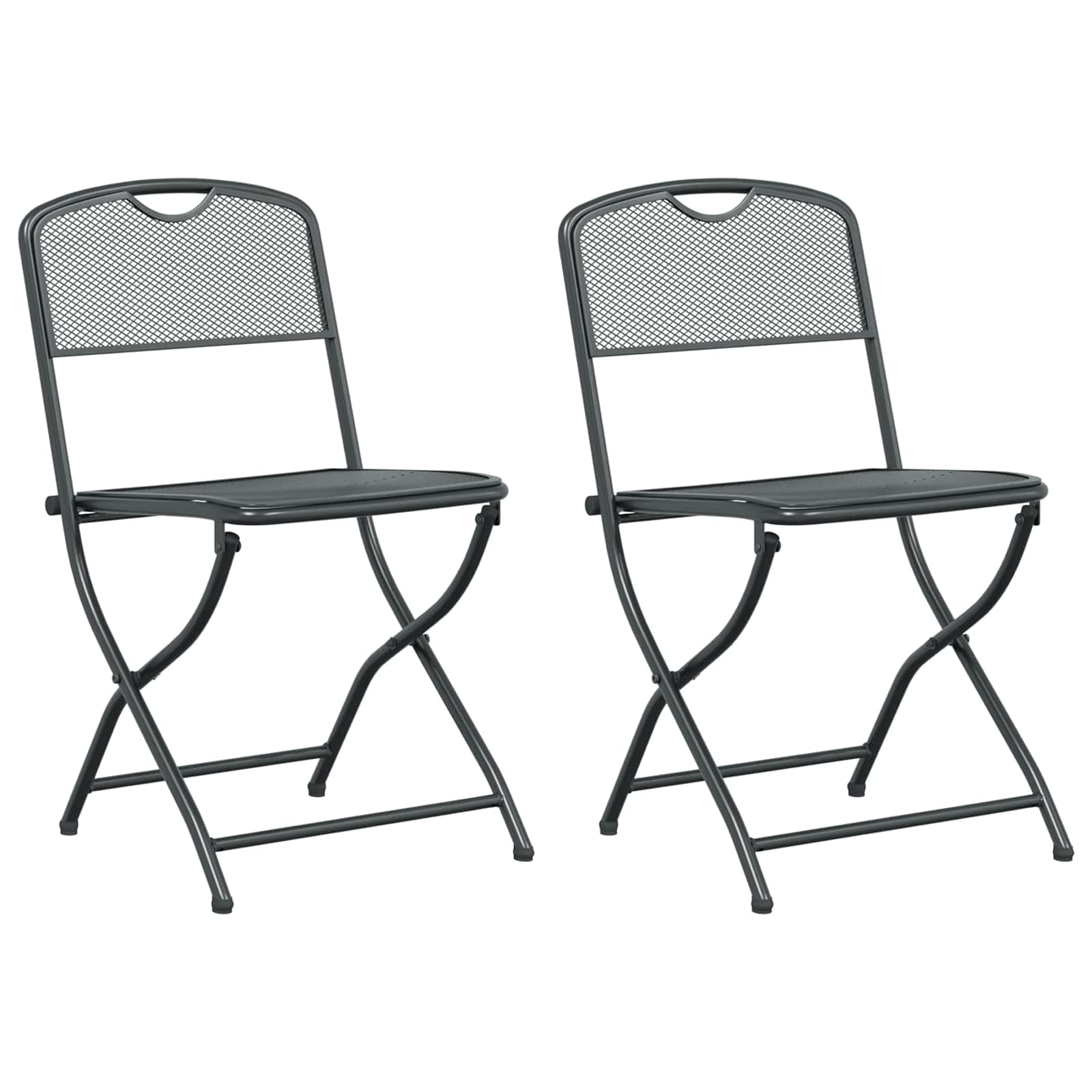 Tuinstoelen 2 pcs Antraciet 52,5 x 46 x 82 cm IJzer