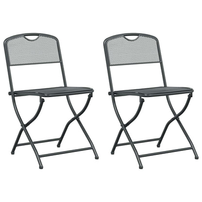 Tuinstoelen 2 pcs Antraciet 52,5 x 46 x 82 cm IJzer