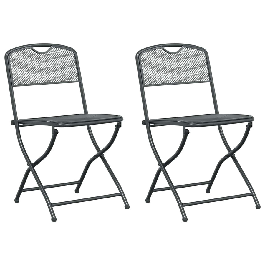 Tuinstoelen 2 pcs Antraciet 52,5 x 46 x 82 cm IJzer