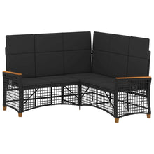 Tuin Ligbank Set Zwart 164 x 164 x 112 cm poly rattan