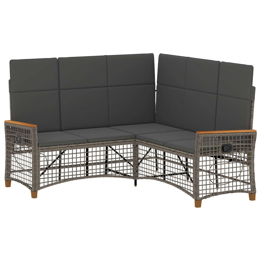 Tuin Ligbank Set Grijs en Donkergrijs 164 x 164 x 112 cm