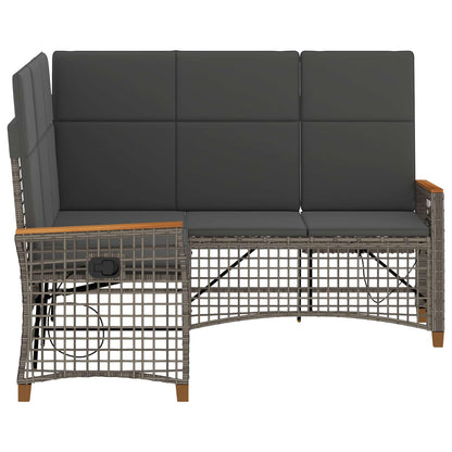 Tuin Ligbank Set Grijs en Donkergrijs 164 x 164 x 112 cm