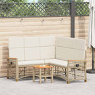 Garden Lounge Set Beige and Cream White 164 x 164 x 112 cm