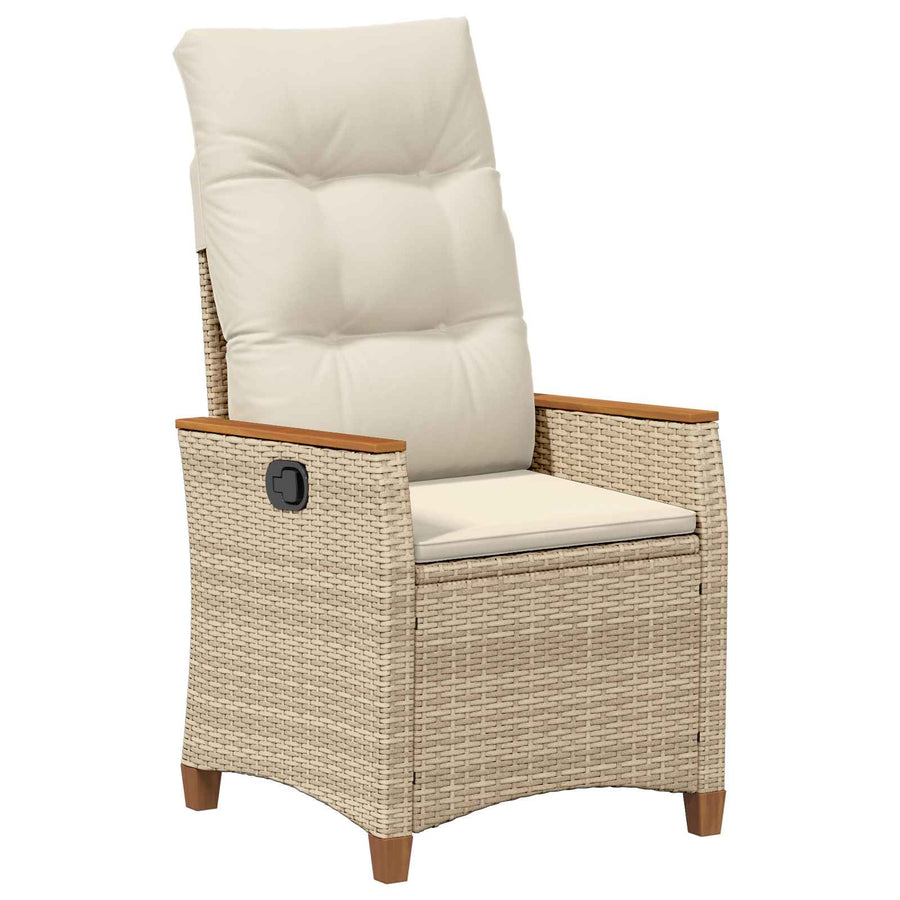 Verstelbare tuinstoel Beige en Crème 64 x 57,5 x 112 cm