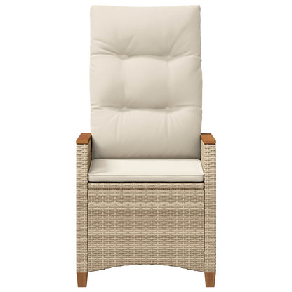 Verstelbare tuinstoel Beige en Crème 64 x 57,5 x 112 cm