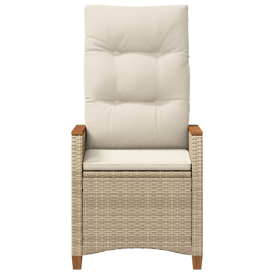 Verstelbare tuinstoel Beige en Crème 64 x 57,5 x 112 cm
