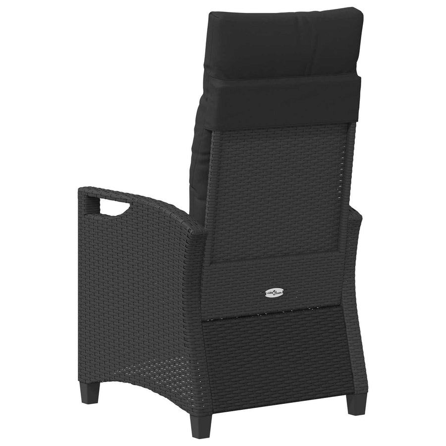 Tuinstoel 2 pcs Zwart 56 x 64 x 94 cm Staal en Polyester