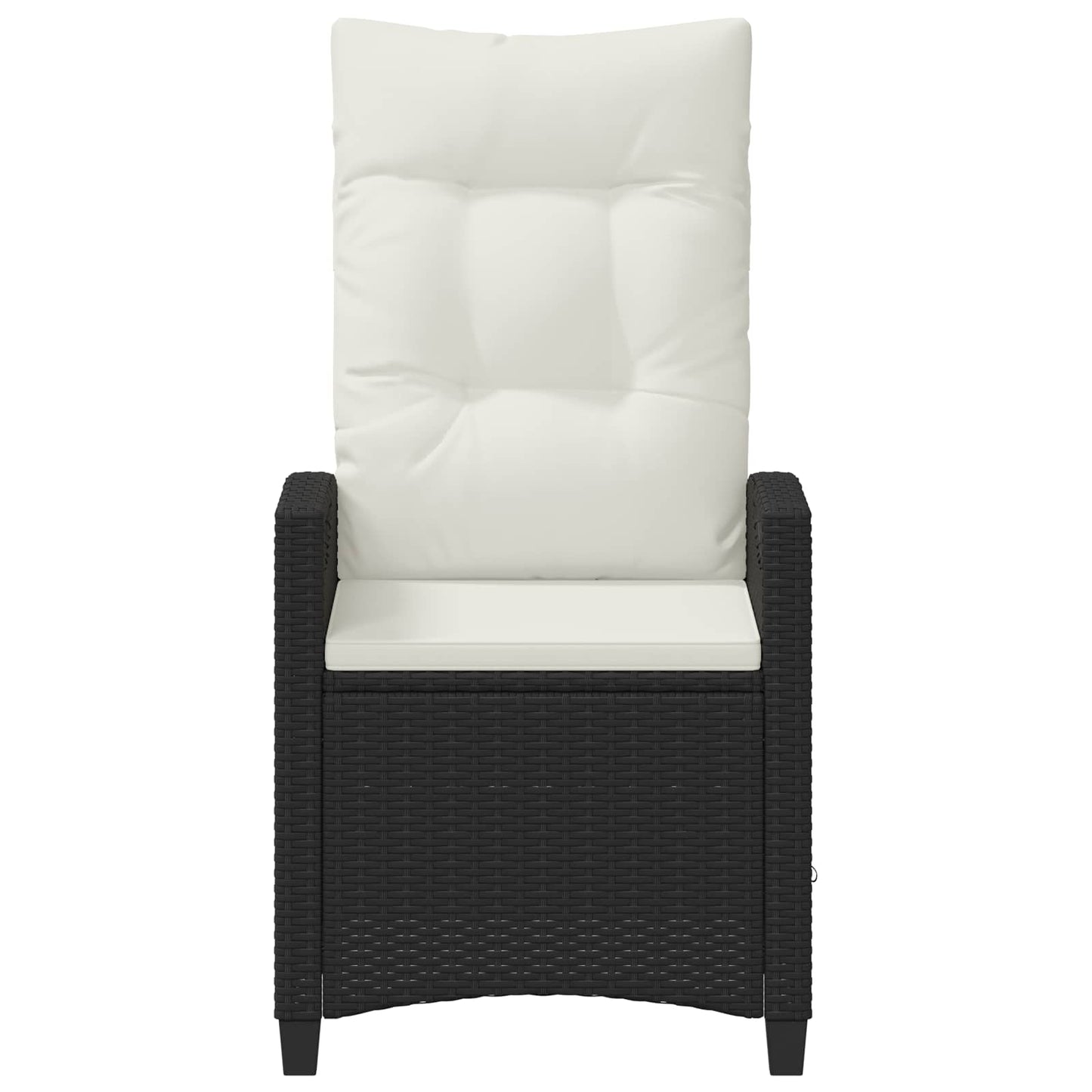 Tuinstoel 2 pcs Zwart en Crème 56 x 60 x 112 cm