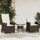 Garden Chairs 2 pcs Brown and Cream 56 x 60 x 112 cm