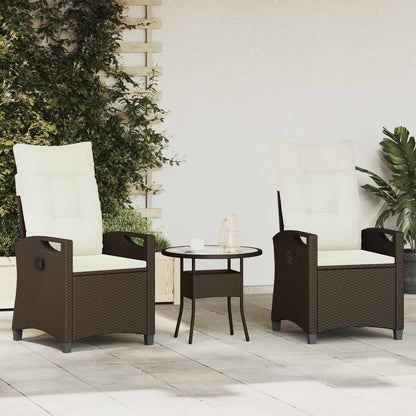 Tuinstoel 2 pcs Bruin en Crème 56 x 60 x 112 cm