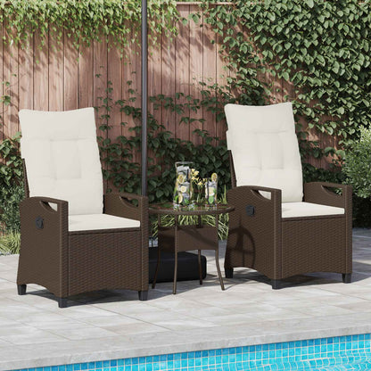 Tuinstoel 2 pcs Bruin en Crème 56 x 60 x 112 cm