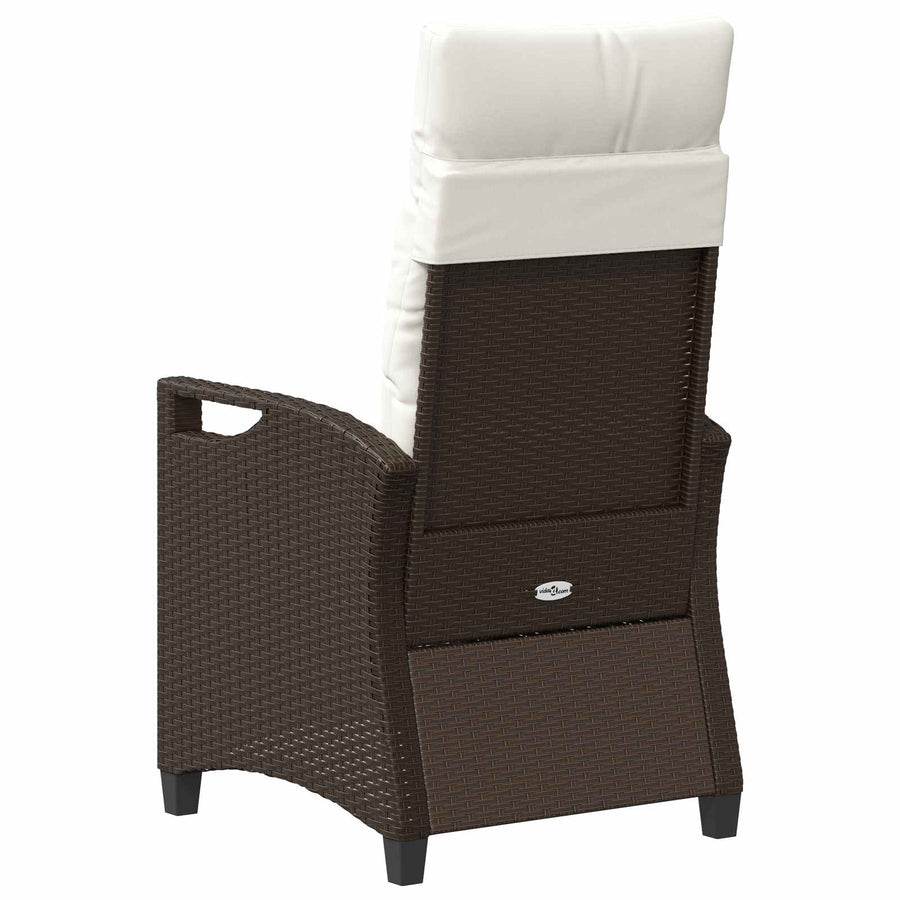 Tuinstoel 2 pcs Bruin en Crème 56 x 60 x 112 cm