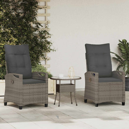 Tuinstoel 2 pcs Grijs en Donkergrijs 56 x 60 x 112 cm