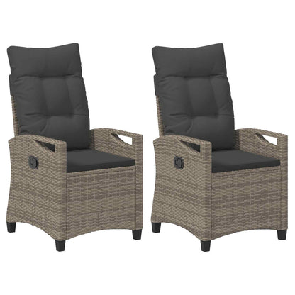 Tuinstoel 2 pcs Grijs en Donkergrijs 56 x 60 x 112 cm