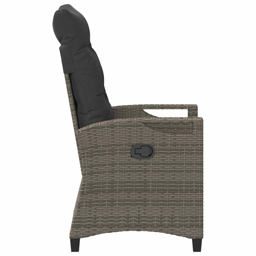 Tuinstoel 2 pcs Grijs en Donkergrijs 56 x 60 x 112 cm