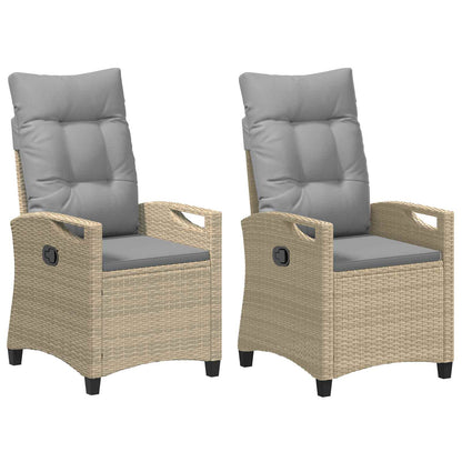 Tuinstoel 2 pcs Beige en Licht Grijs 56 x 60 x 112 cm