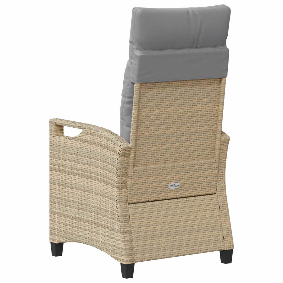 Tuinstoel 2 pcs Beige en Licht Grijs 56 x 60 x 112 cm