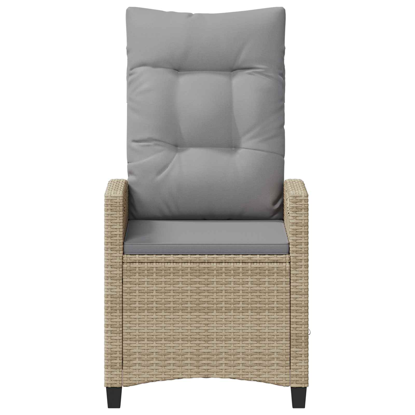 Tuinstoel 2 pcs Beige en Licht Grijs 56 x 60 x 112 cm