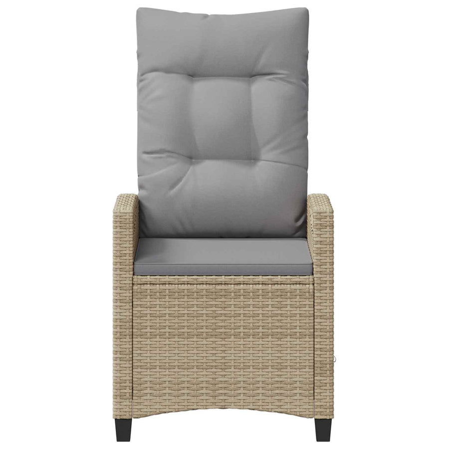 Tuinstoel 2 pcs Beige en Licht Grijs 56 x 60 x 112 cm